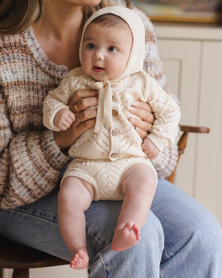 Knit Bonnet | Natural | Quincy Mae