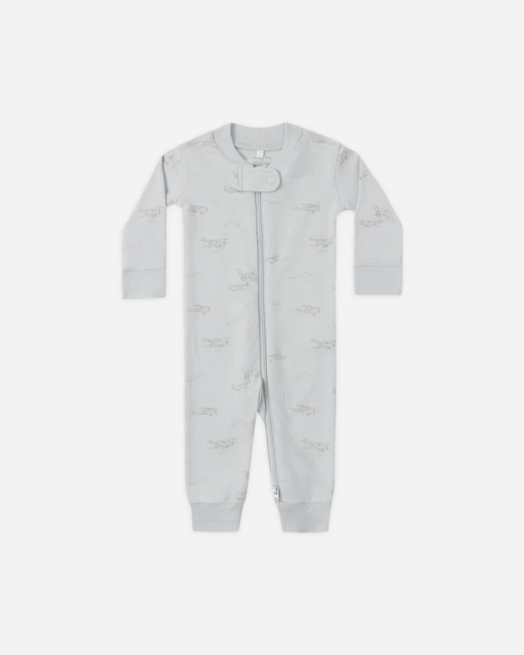 Zip Longsleeve Sleeper | Airplane | Quincy Mae