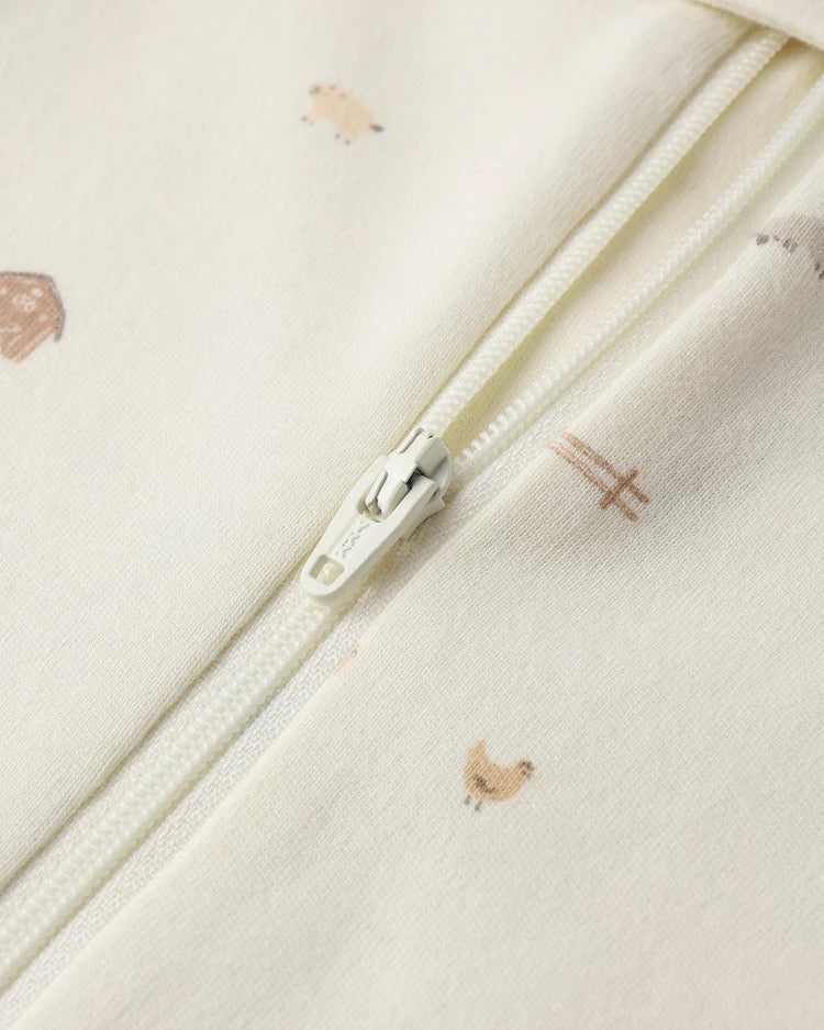 Zip Longsleeve Sleeper | Farm | Quincy Mae