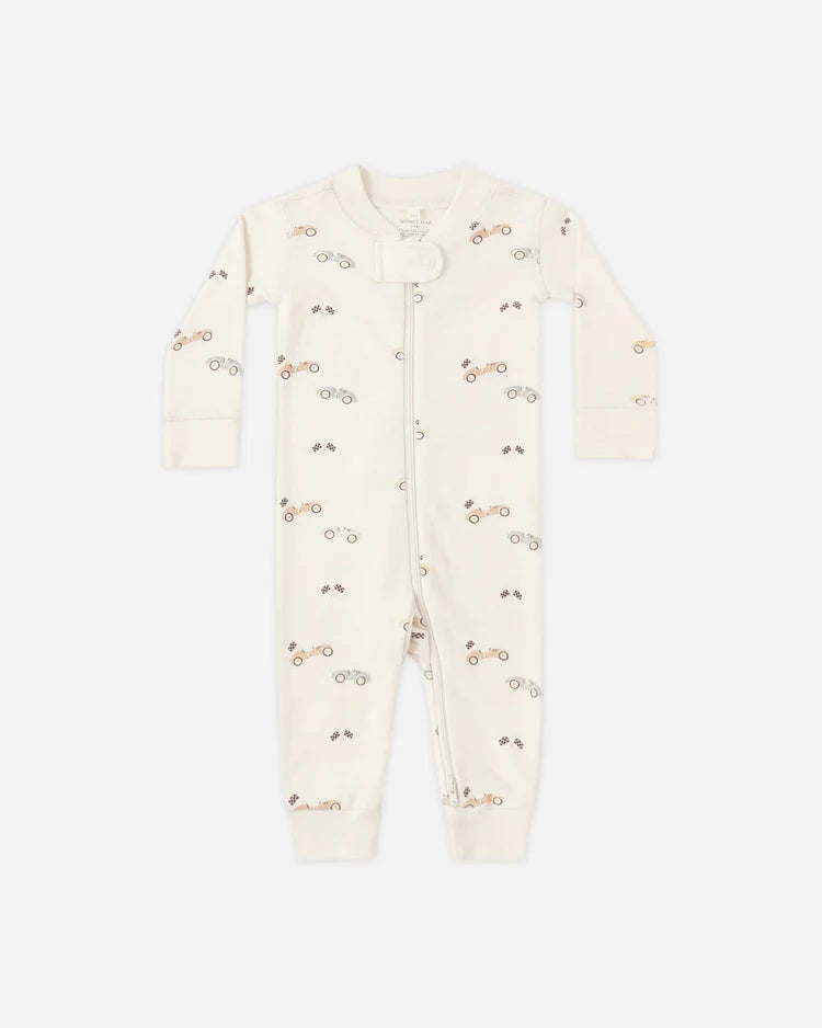 Zip Longsleeve Sleeper | Race Car | Quincy Mae