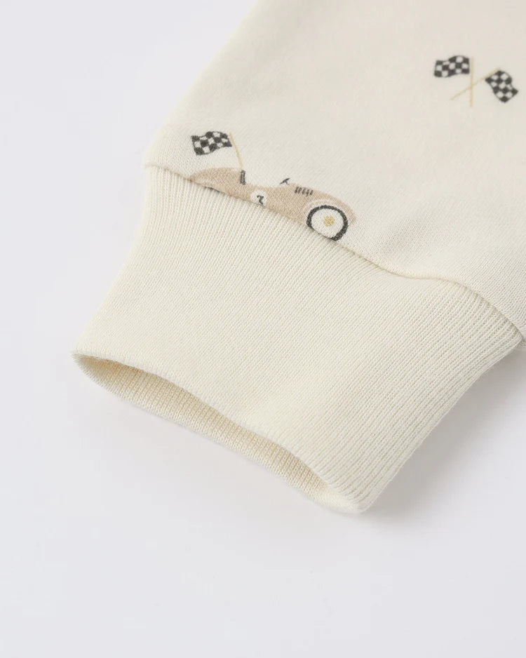 Zip Longsleeve Sleeper | Race Car | Quincy Mae