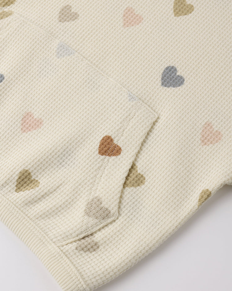 Waffle Sweater Set | Confetti Hearts | Quincy Mae