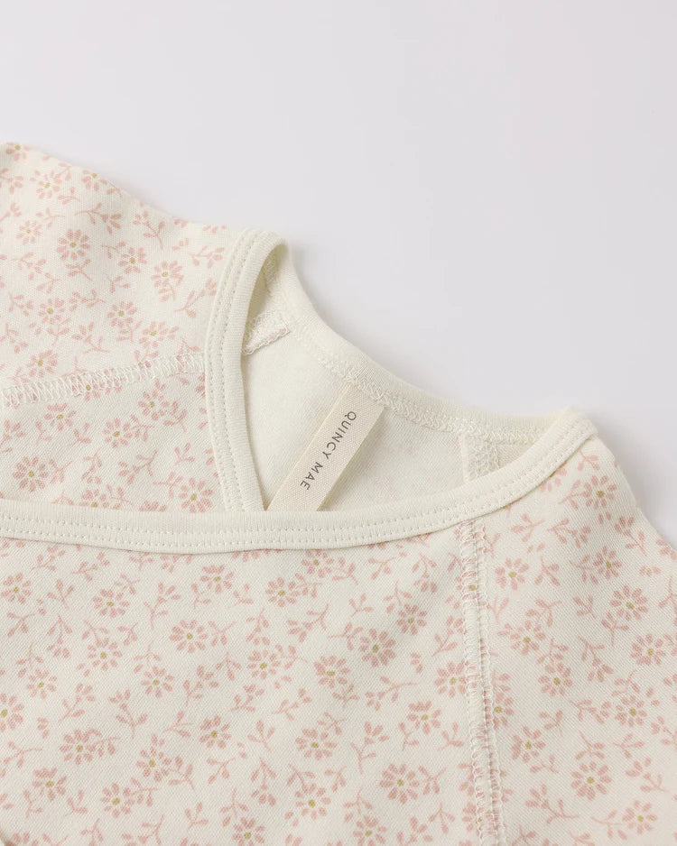 Wrap Top + Footed Pant Set | Ditsy | Quincy Mae