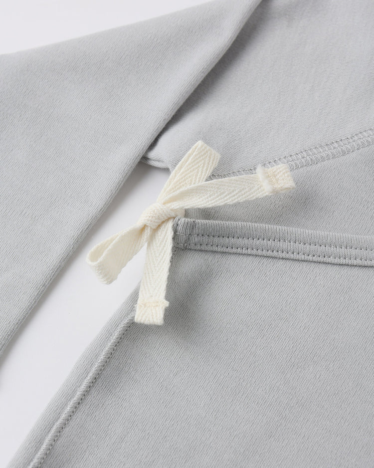 Wrap Top + Footed Pant Set | Sky | Quincy Mae