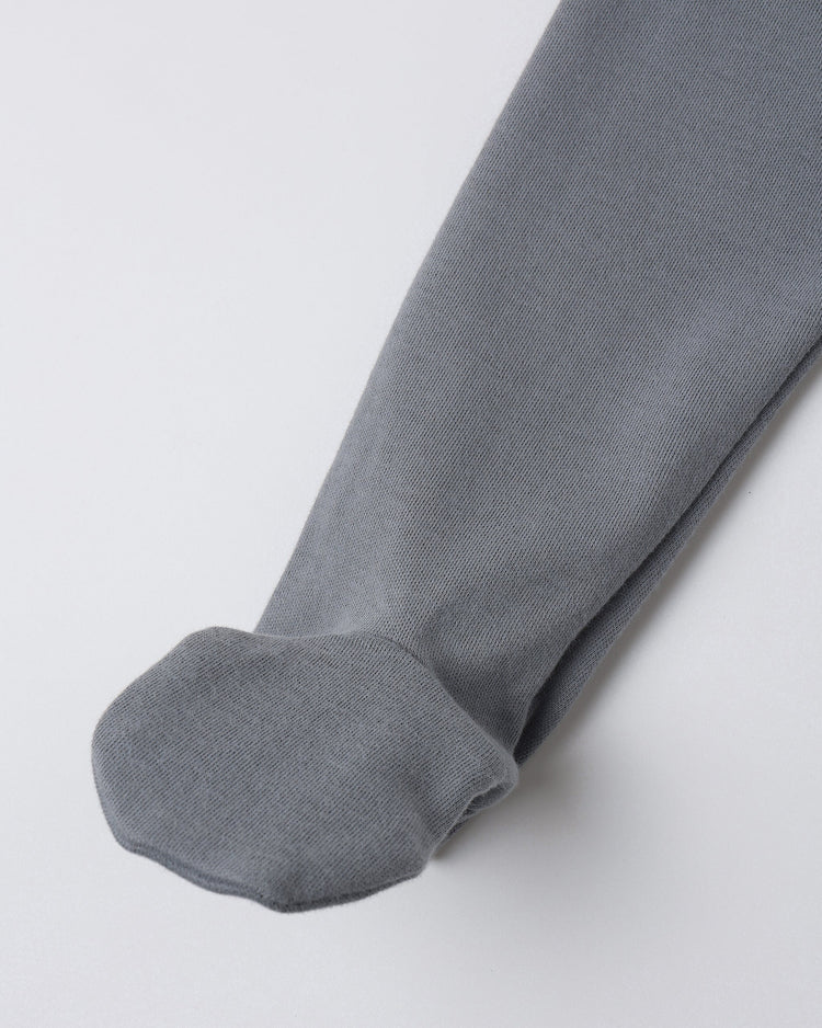 Wrap Top + Footed Pant Set | Slate | Quincy Mae
