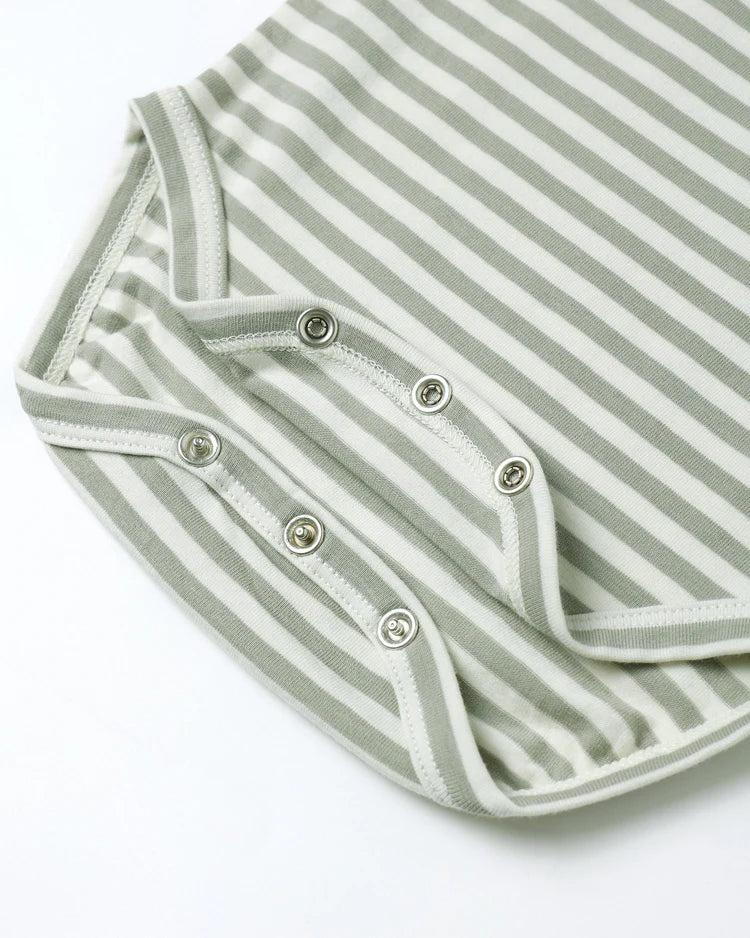 Jersey Bodysuit, 2 Pack | Fox Land, Fern Stripe | Quincy Mae