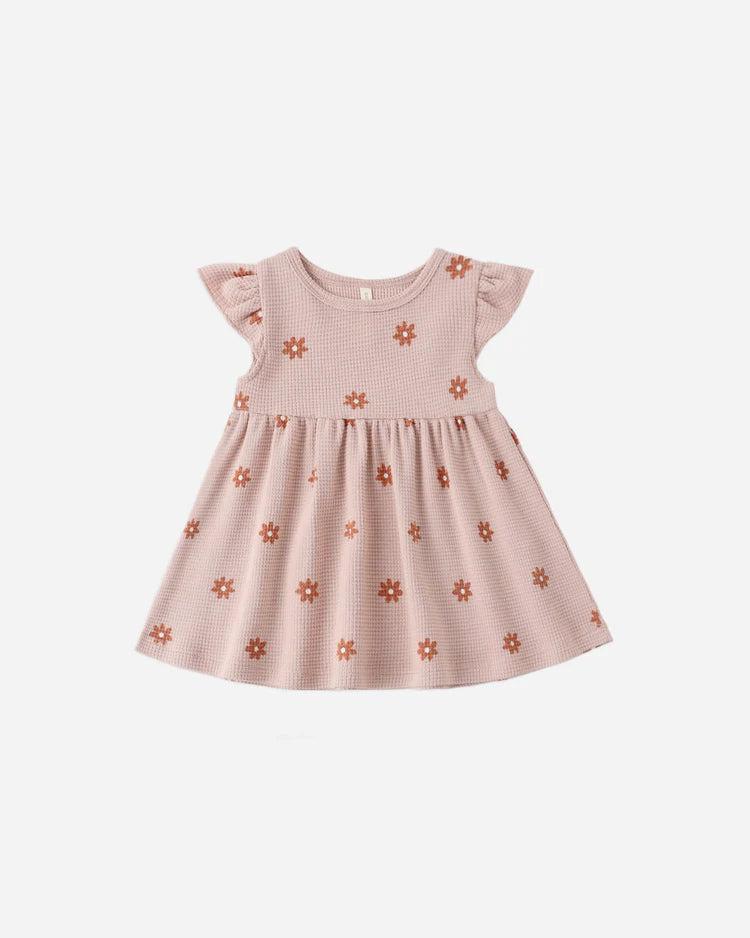 Flutter Sleeve Dress | Pink Daisy | Quincy Mae
