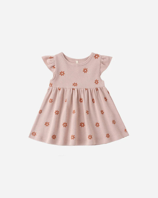 Flutter Sleeve Dress | Pink Daisy | Quincy Mae