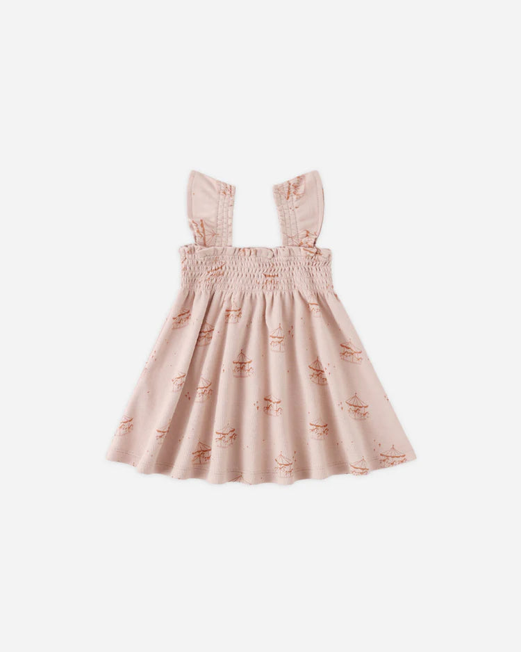 Smocked Jersey Dress | Carousel | Quincy Mae
