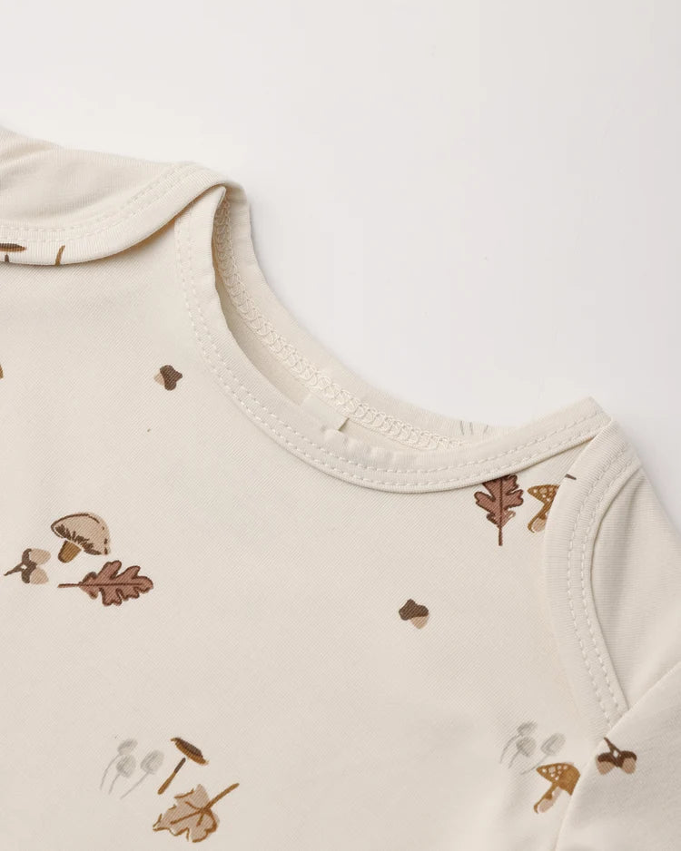 Bamboo Baby Gown + Hat Set | Woodland | Quincy Mae