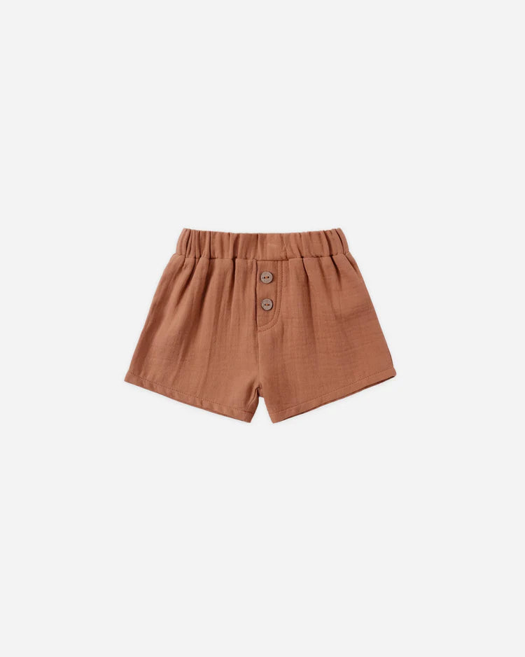 Woven Short | Poppy | Quincy Mae