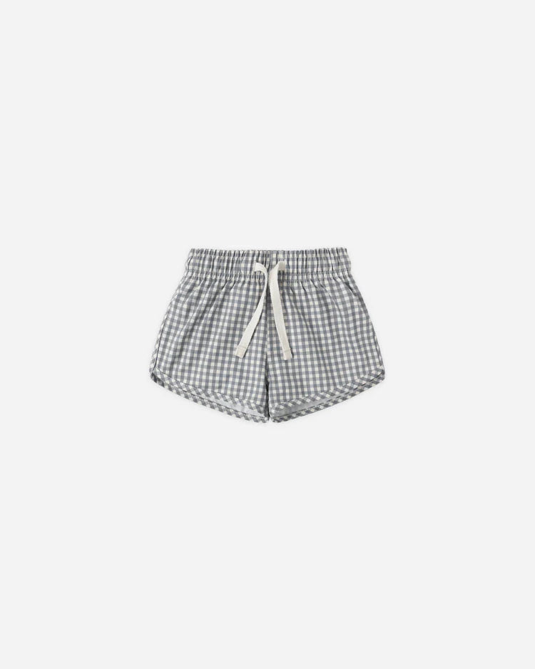 Boys Swim Short | Ocean Gingham | Quincy Mae