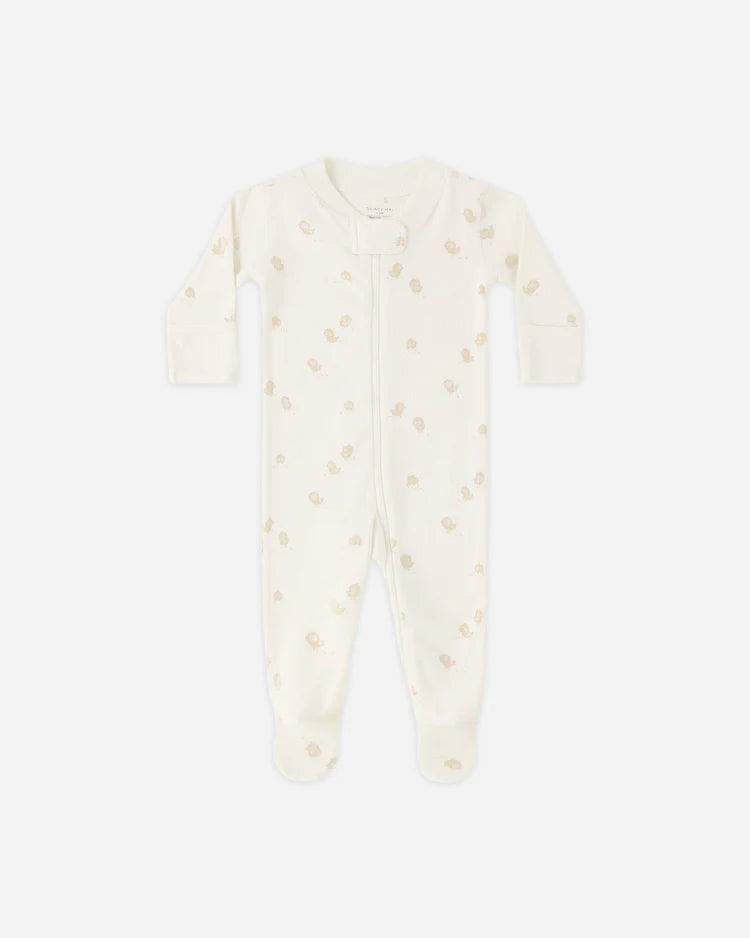 Zip Long Sleeve Sleeper Footie | Chicks | Quincy Mae
