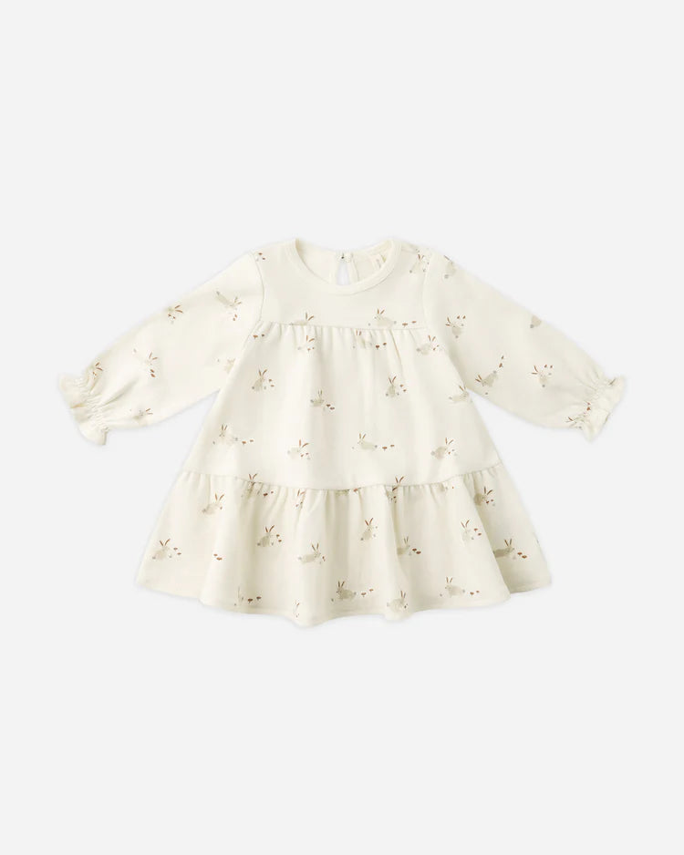 Tiered Jersey Dress | Bunnies | Quincy Mae