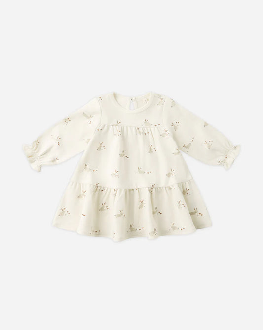 Tiered Jersey Dress | Bunnies | Quincy Mae
