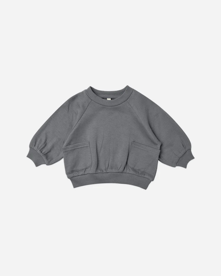 Pocket Sweatshirt | Quincy Mae | Navy