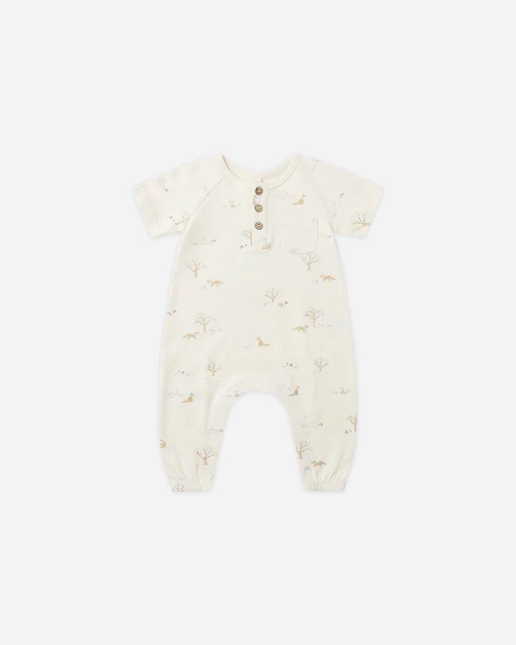 Short Sleeve Jumpsuit | Fox Land | Quincy Mae