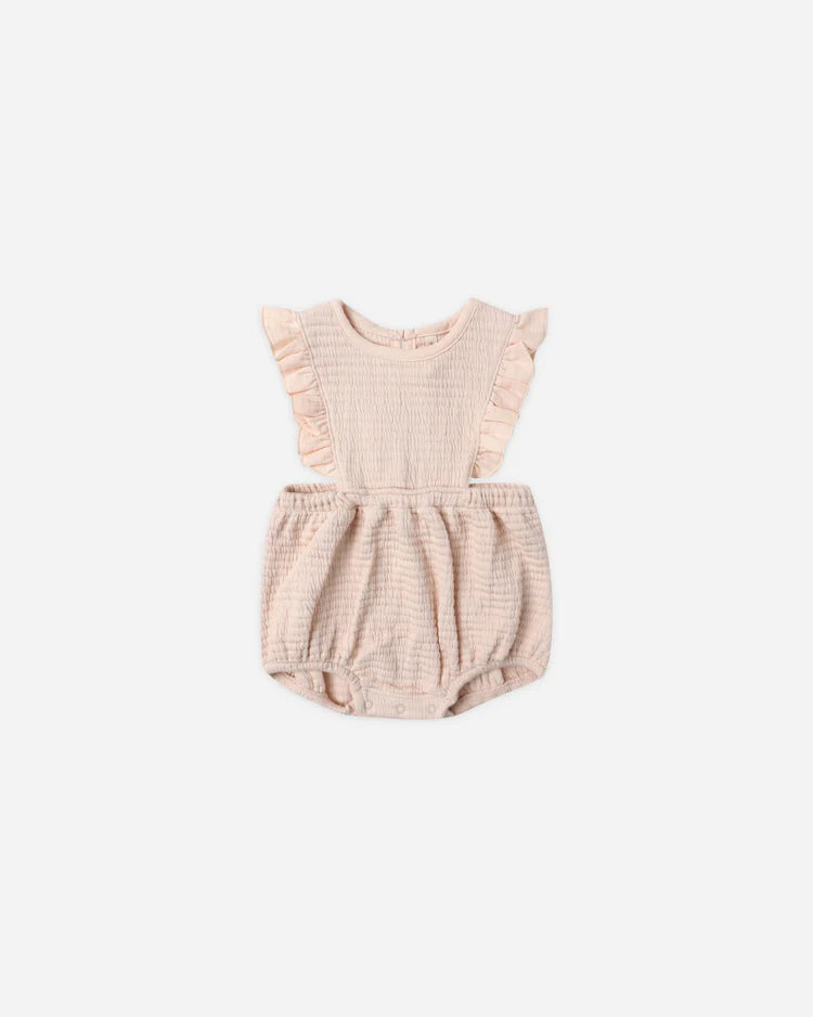 Ruffle Bubble Romper | Antique | Quincy Mae