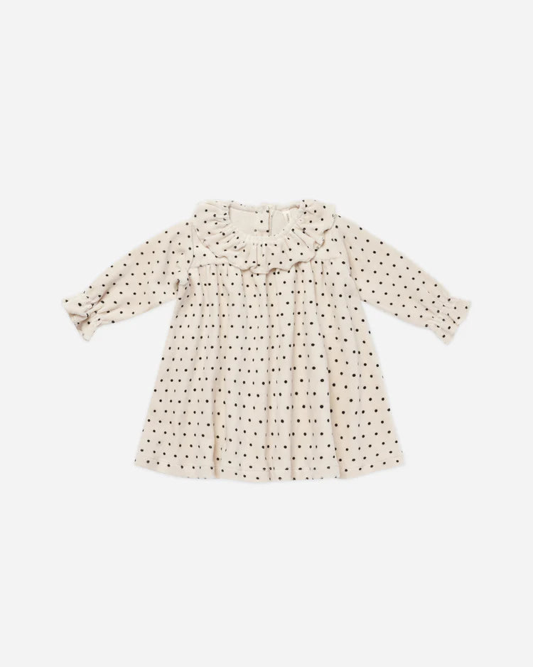 Velour Baby Dress | Quincy Mae | Polka Dot