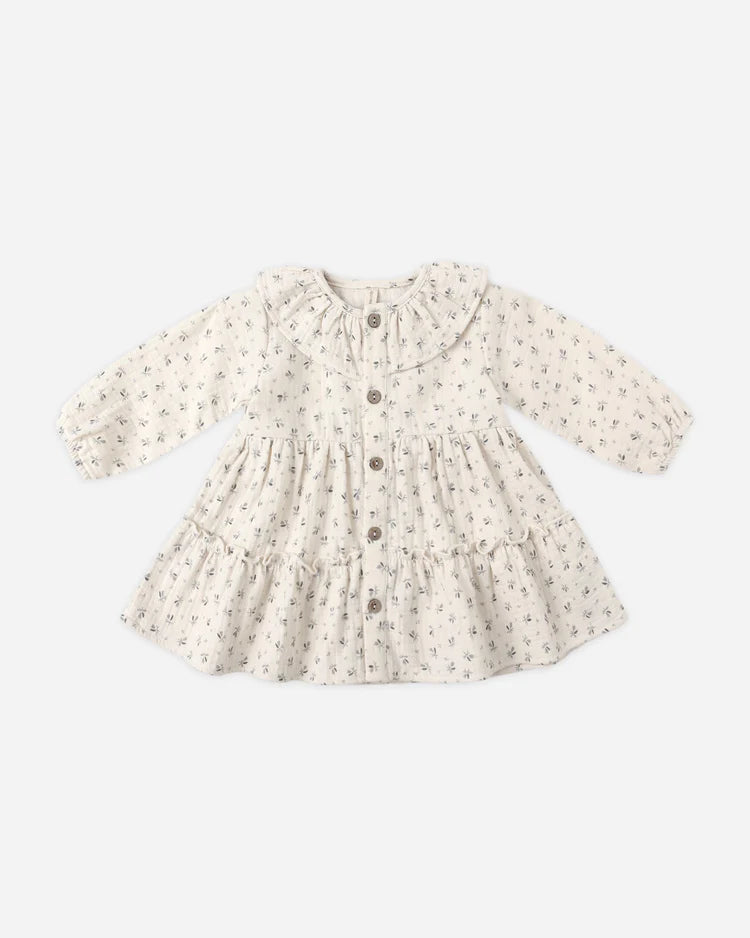 Ruffle Collar Button Dress | Bluebell | Quincy Mae