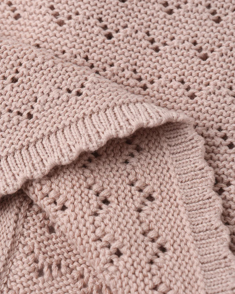 Scalloped Cardigan | Blush | Quincy Mae