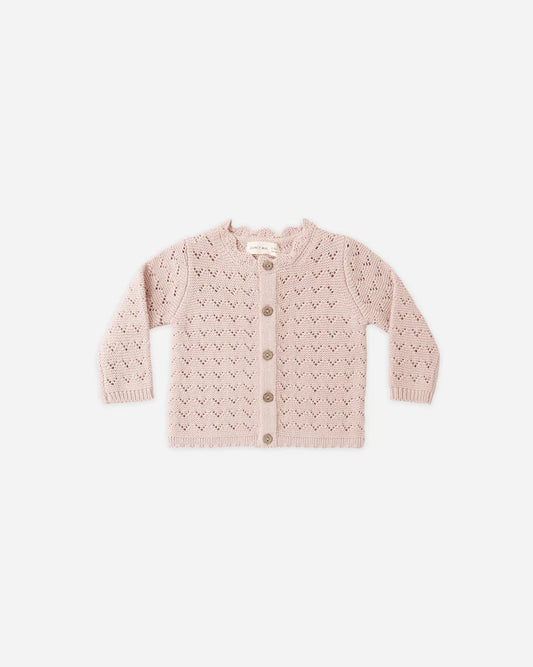 Scalloped Cardigan | Blush | Quincy Mae