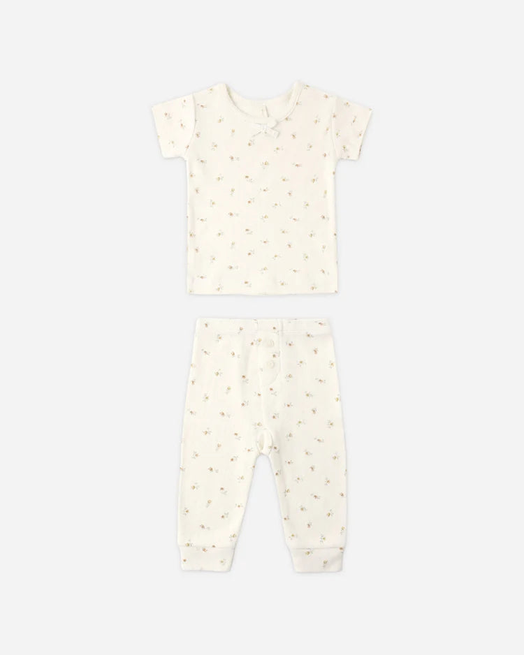 Pointelle Tee + Legging | Petit Fleur | Quincy Mae