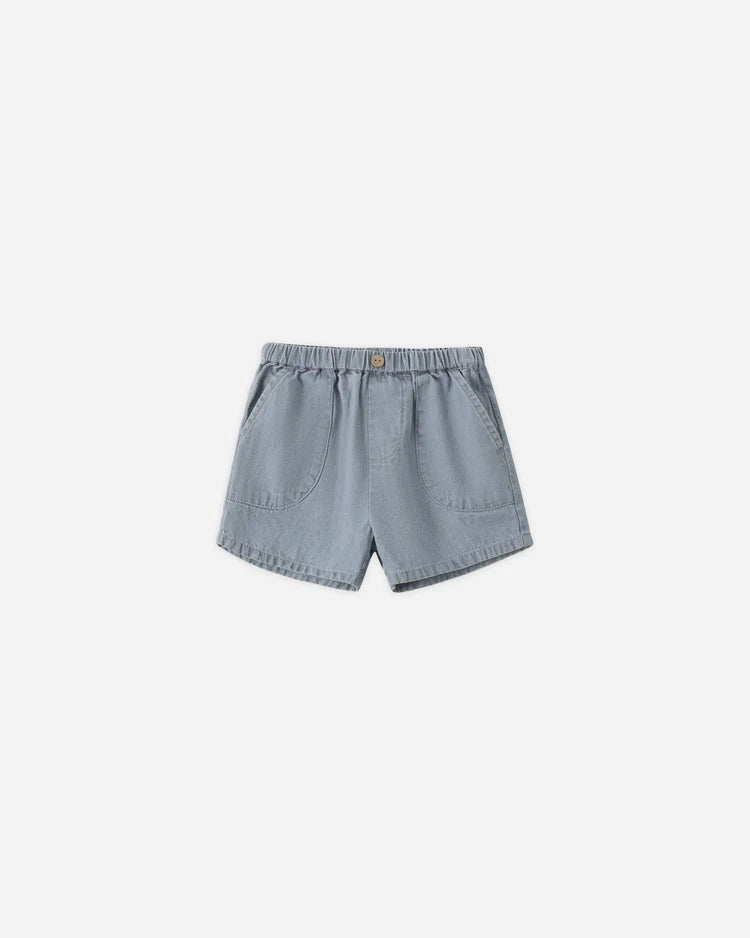 Utility Short | Lightweight Denim | Quincy Mae