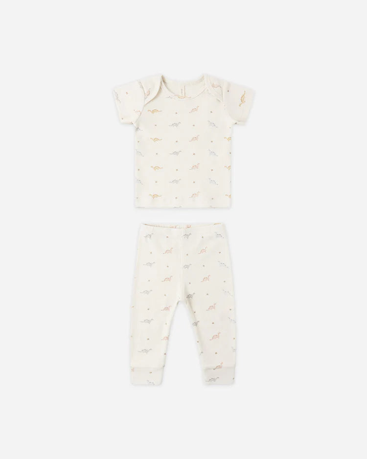 Ribbed Short Sleeve Tee + Legging Set | Dinos | Quincy Mae