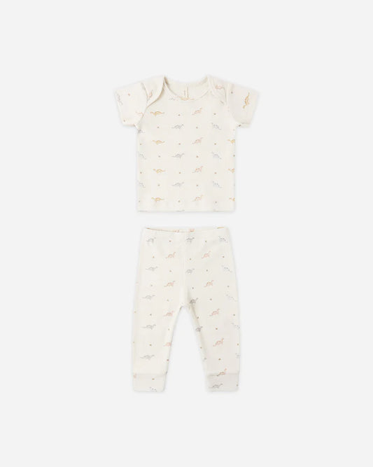 Ribbed Short Sleeve Tee + Legging Set | Dinos | Quincy Mae