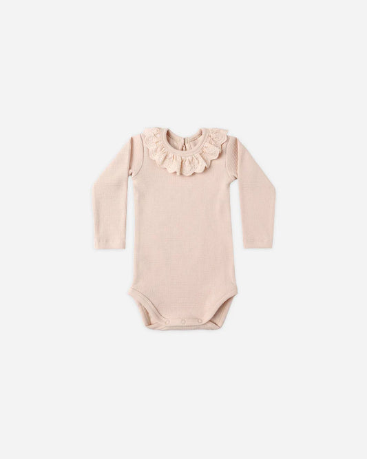 Ruffle Collar Bodysuit | Antique | Quincy Mae