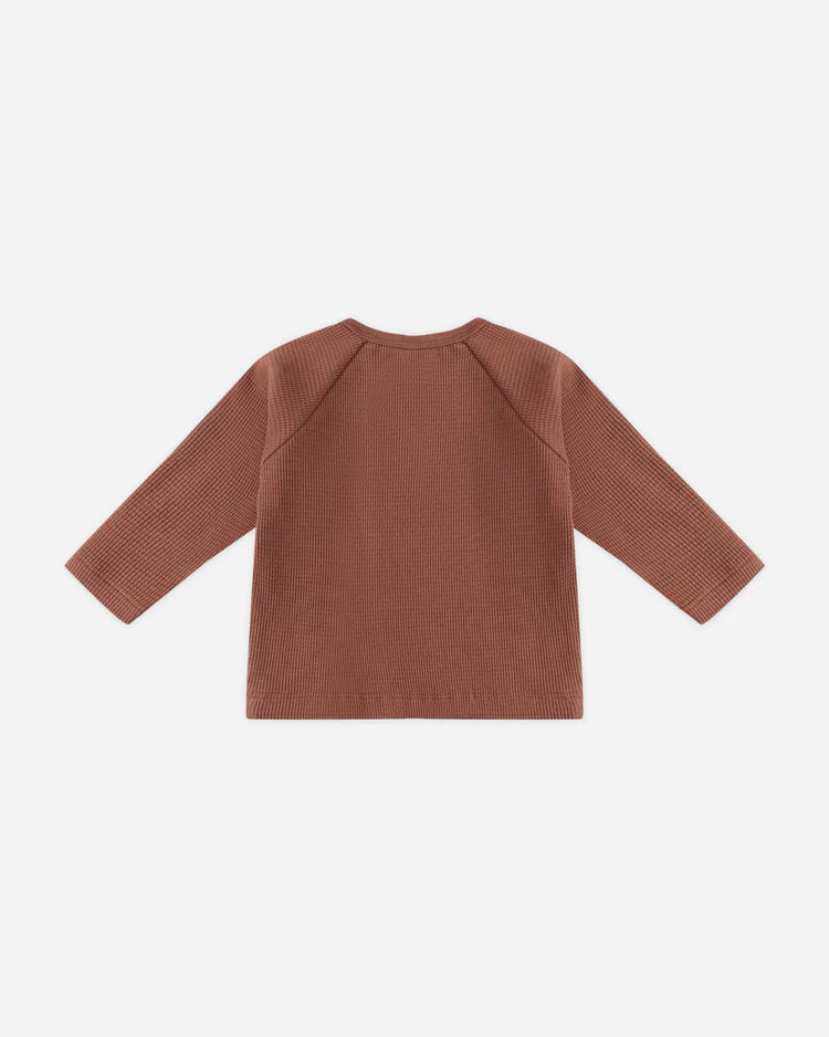 Henley Knit Top | Cranberry | Quincy Mae