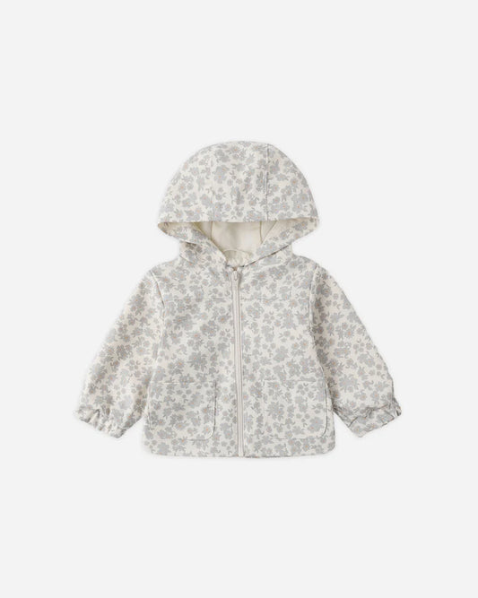 Rain Coat | Blue Floral | Quincy Mae