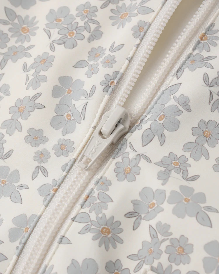 Rain Coat | Blue Floral | Quincy Mae