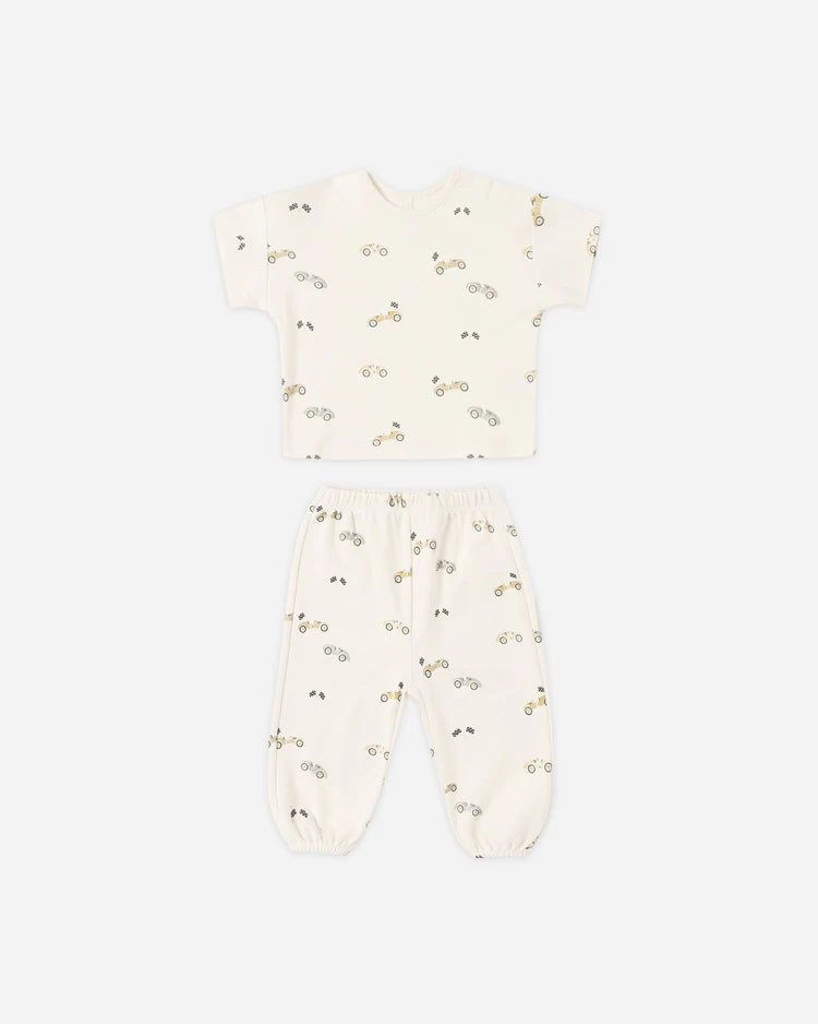 Jersey Tee + Pant Set | Race Car | Quincy Mae
