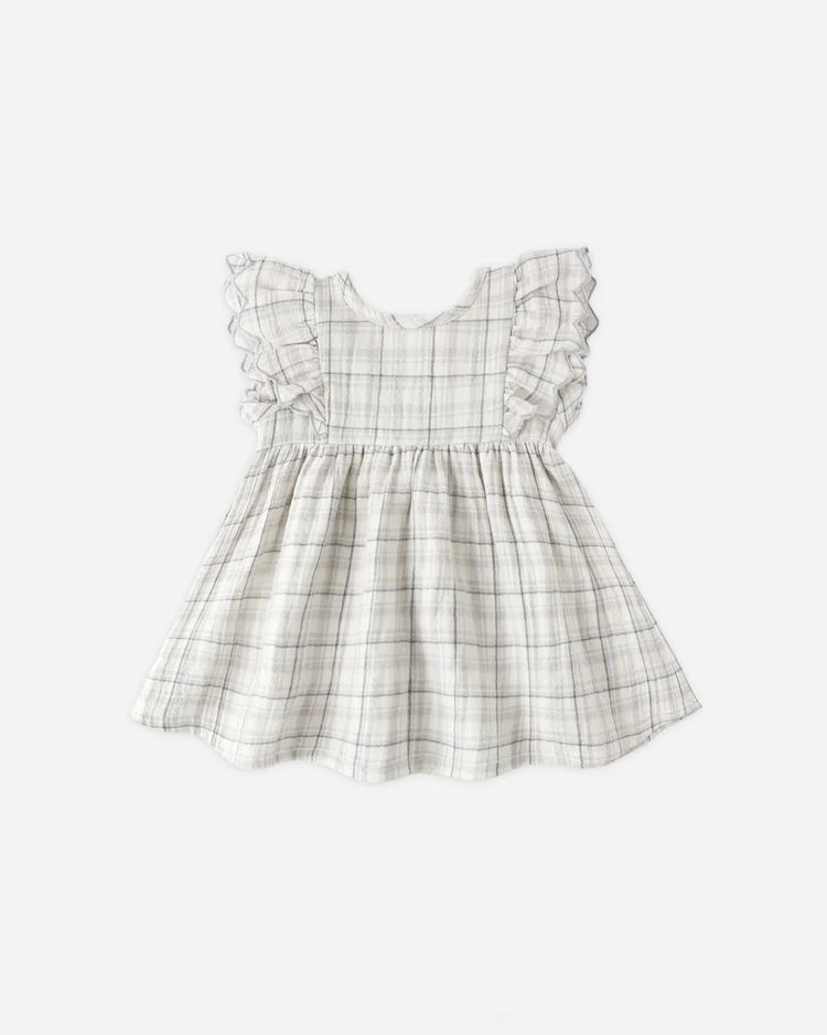 Alina Dress | Blue Plaid | Quincy Mae