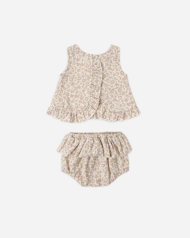Ruffled Tulip Top + Bloomer Set | Dahlia | Quincy Mae