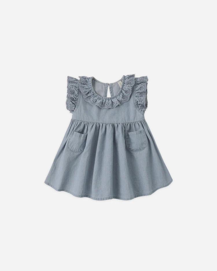 Sophie Dress | Lightweight Denim | Quincy Mae