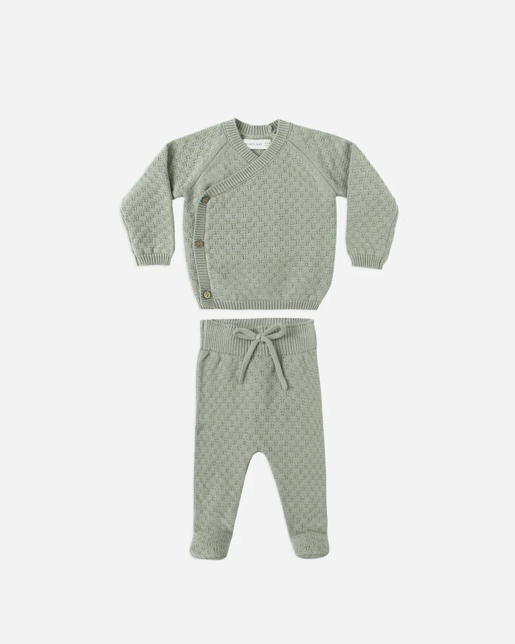 Knit Wrap Top + Pant Set | Fern | Quincy Mae