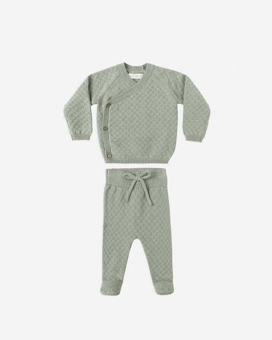 Knit Wrap Top + Pant Set | Fern | Quincy Mae