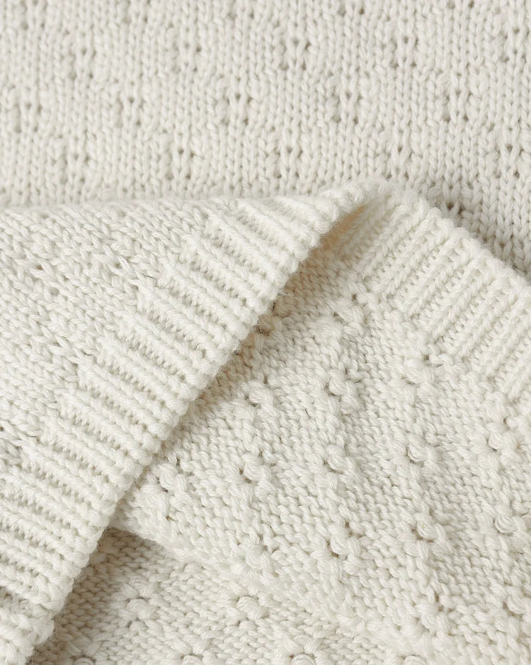 Knit Wrap Top + Pant Set | Natural | Quincy Mae