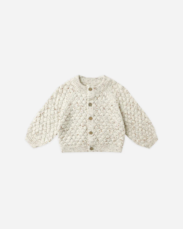 Bubble Knit Cardigan | Natural Confetti | Quincy Mae