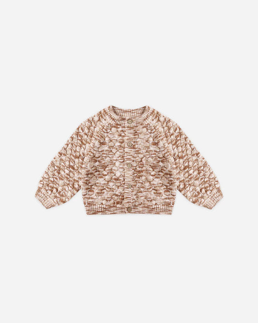Bubble Knit Cardigan | Rose Speckle | Quincy Mae