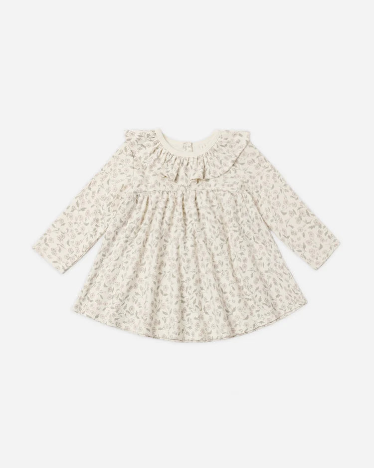 Ruffle Collar Jersey Dress | Floret | Quincy Mae