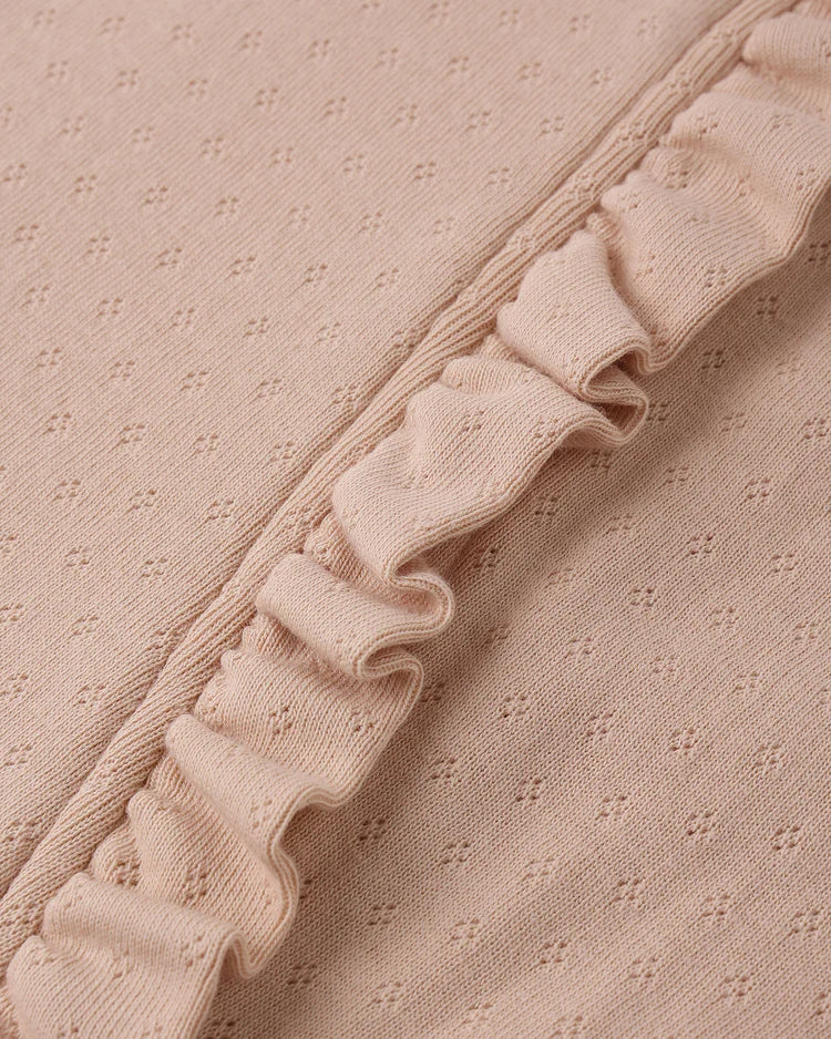 Ruffle Jumpsuit | Melon | Quincy Mae