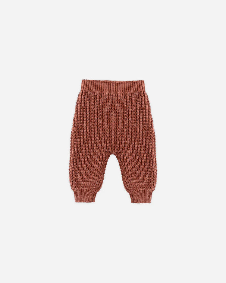 Chunky Knit Pant | Cranberry | Quincy Mae