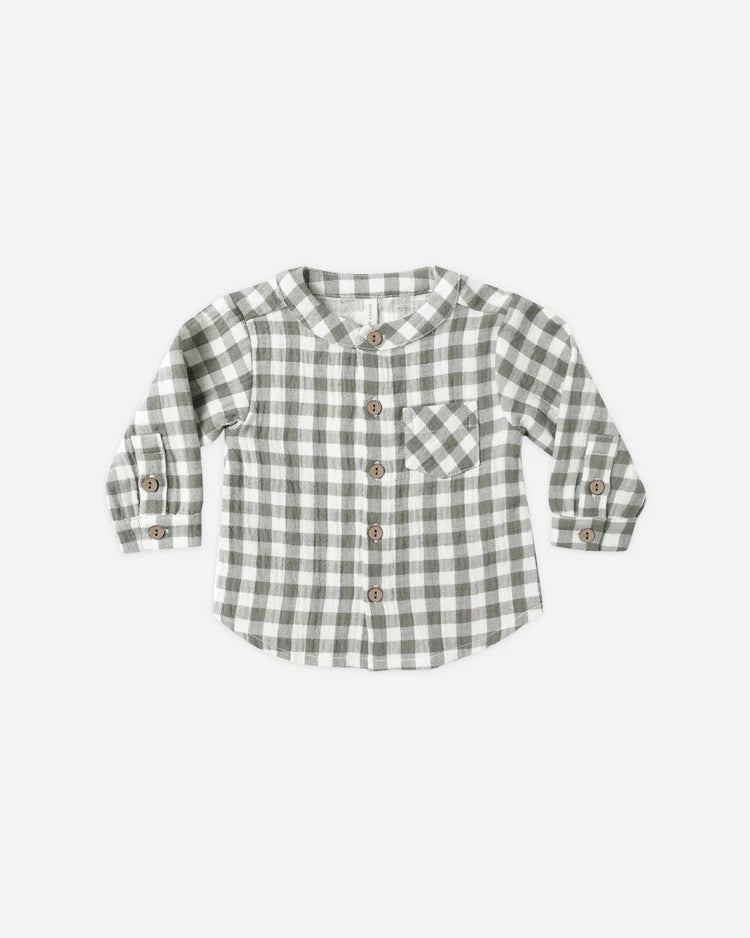 Milo Shirt | Forest Check | Quincy Mae
