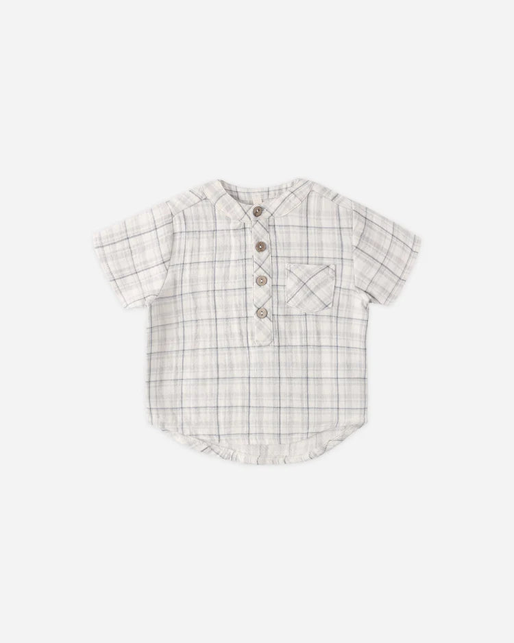 Jaxson Shirt | Blue Plaid | Quincy Mae