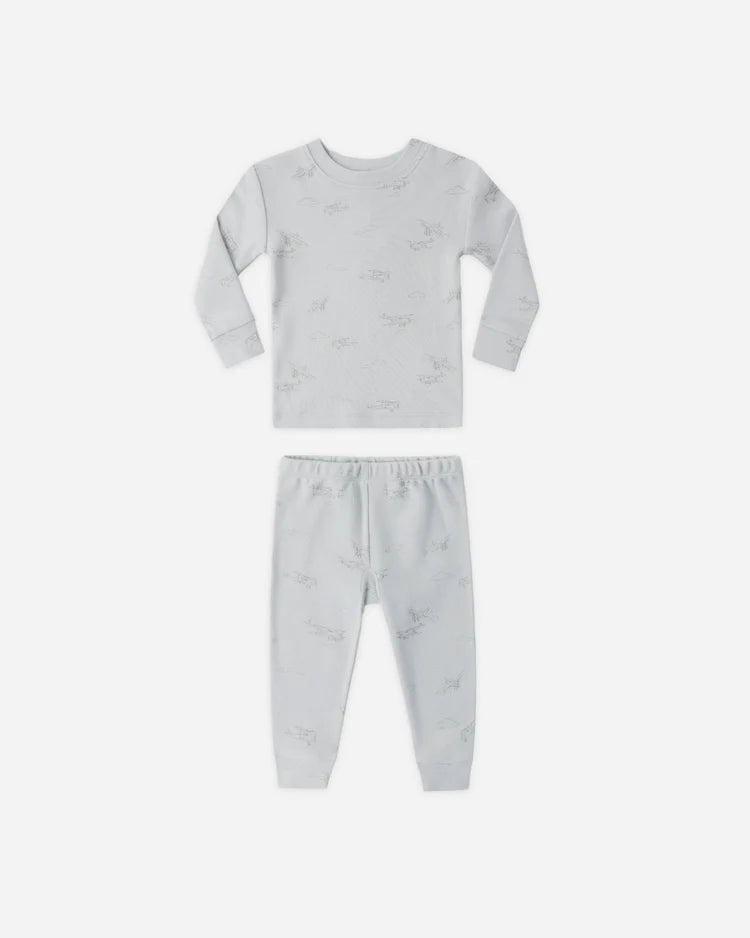 Jersey Pajama Set | Airplane | Quincy Mae