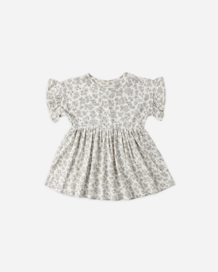 Bamboo Babydoll Dress | Blue Floral | Quincy Mae